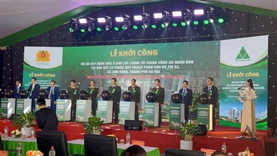 Lễ khởi công, khánh thành và thông xe kỹ thuật dự án “ Xây dựng nhà ở cho lực lượng Vũ trang Công an Nhân dân tại xã Sơn Đồng, thành phố Hà Nội
