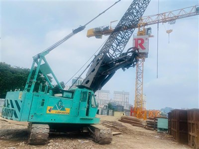Các thiết bị khoan cọc nhồi của FODACON đang thi công tại Dự án " Khu phức hợp Giảng Võ- Hà Nội"